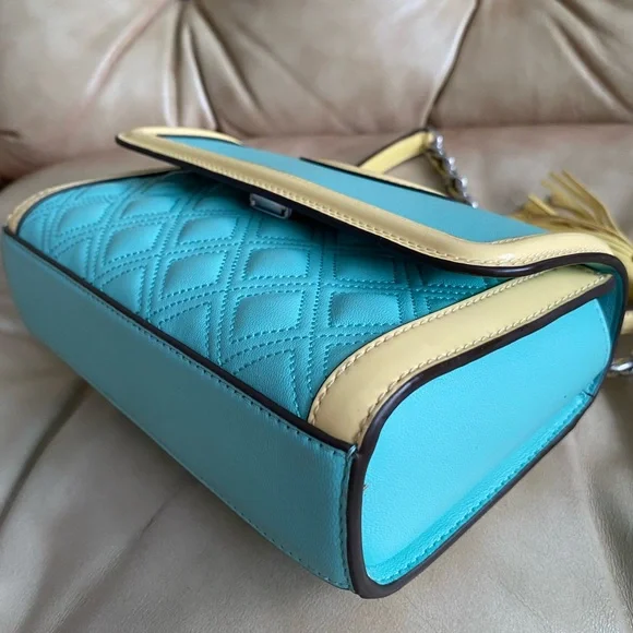 Tory Burch Fleming Quilted Patent Leather Convertible Shoulder Bag - Picture 9 of 15